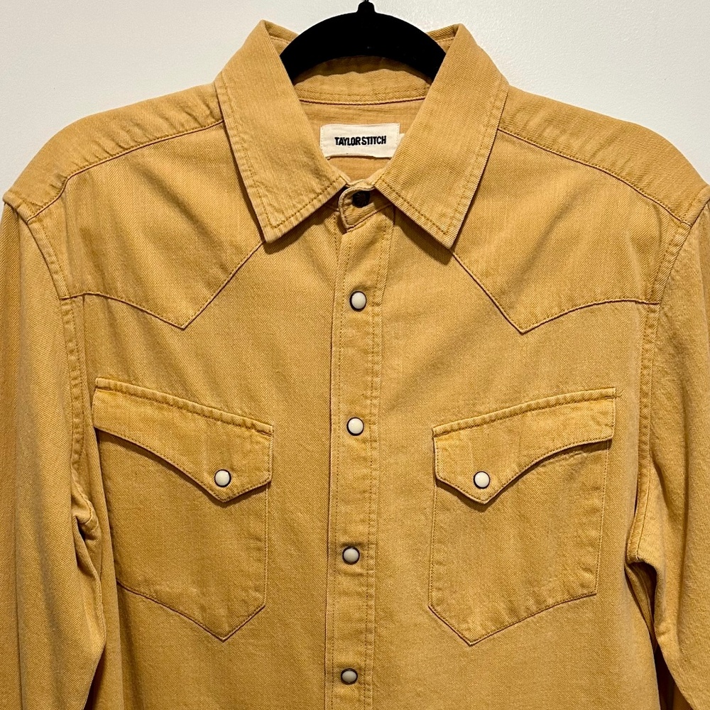 Taylor Stitch: The Western Shirt in Wheat Selvage Denim (M, size 40)